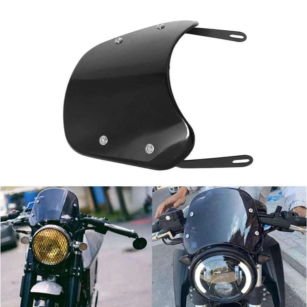 Universal Motorcycle Windshield Wind Deflector-black