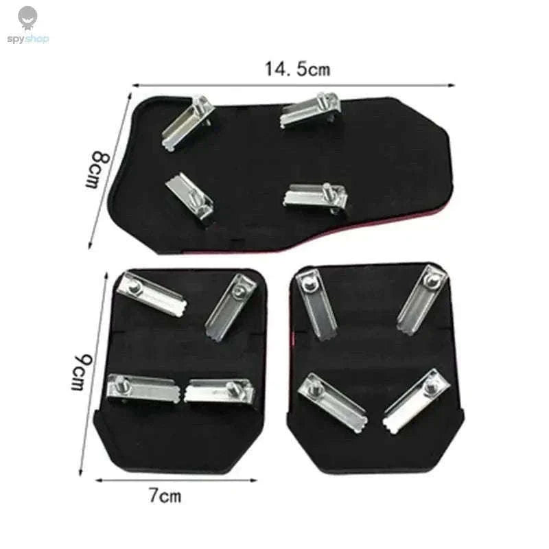 Universal Non-Slip Aluminum Pedal Covers for Manual Cars-Manual-Red