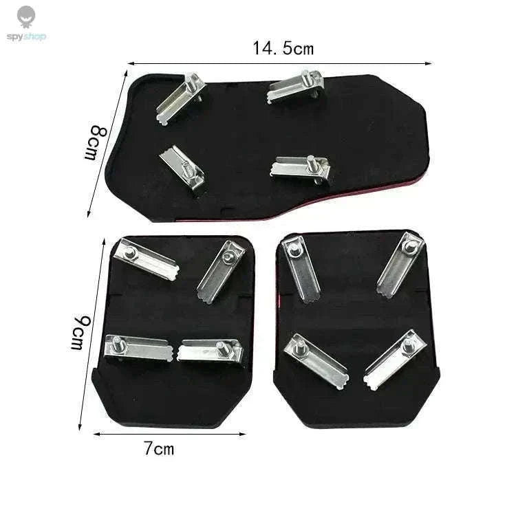 Universal Non-Slip Aluminum Pedal Covers for Manual Cars-Manual-Red