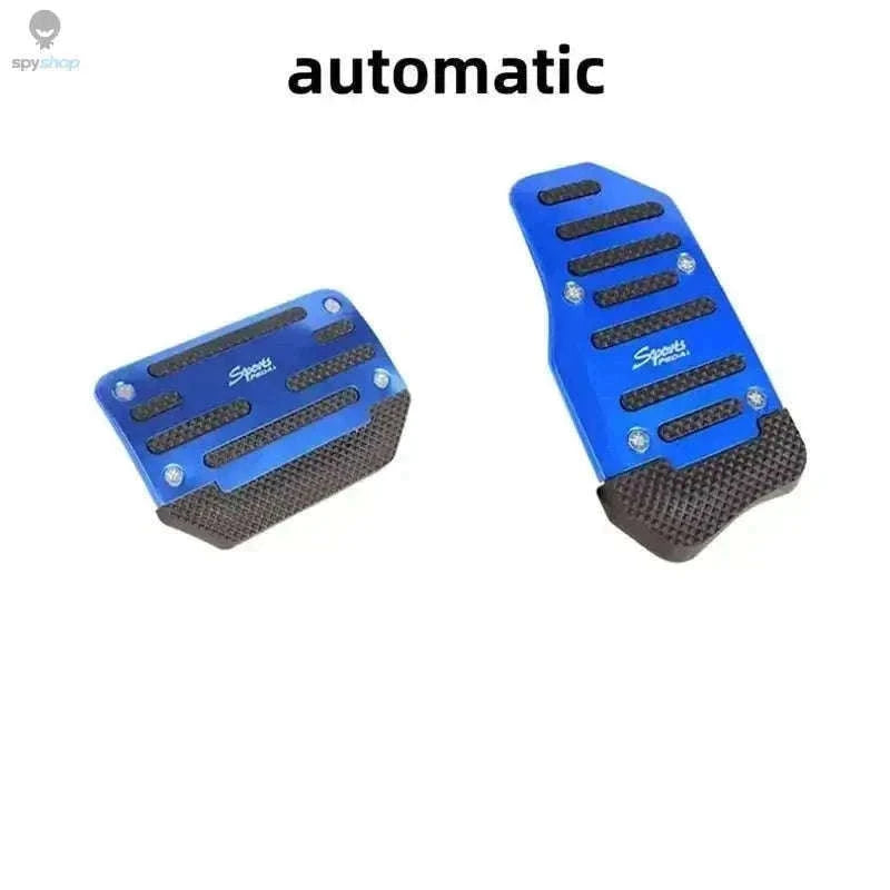 Universal Non-Slip Aluminum Pedal Covers for Manual Cars-Manual-Red