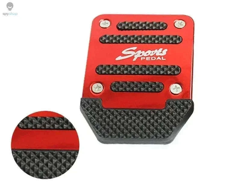 Universal Non-Slip Aluminum Pedal Covers for Manual Cars-Manual-Red
