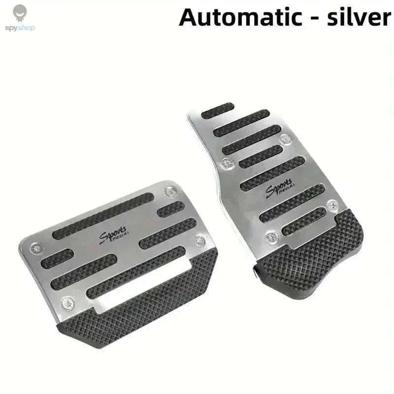 Universal Non-Slip Aluminum Pedal Covers for Manual Cars-Manual-Red