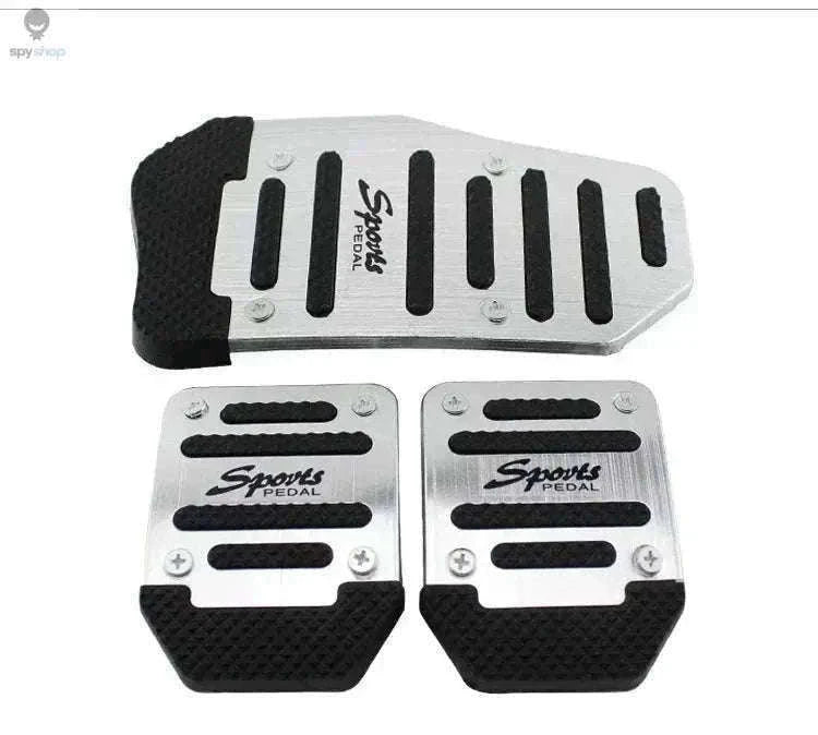 Universal Non-Slip Aluminum Pedal Covers for Manual Cars-Manual-Red