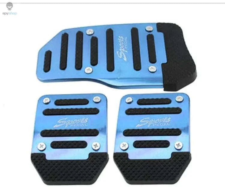 Universal Non-Slip Aluminum Pedal Covers Set-Manual-Red