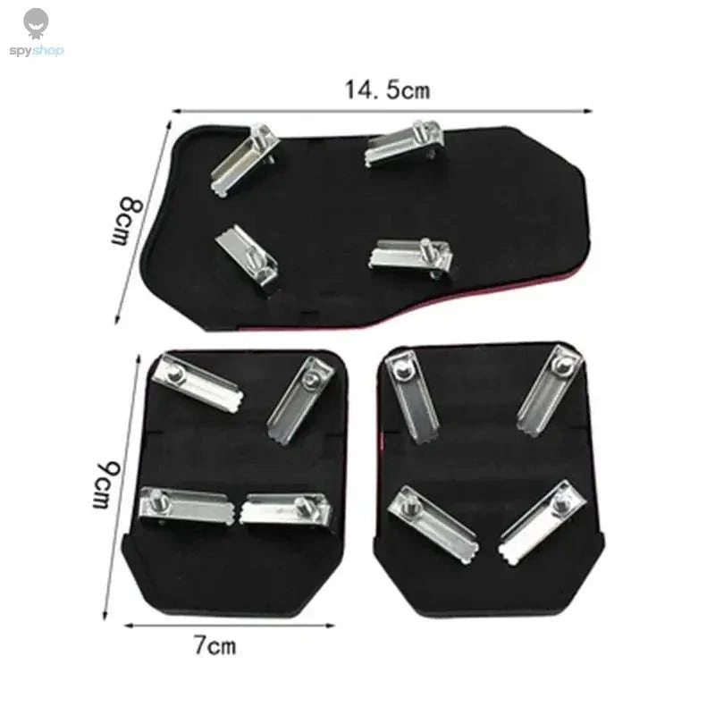 Universal Non-Slip Aluminum Pedal Covers Set-Manual-Red