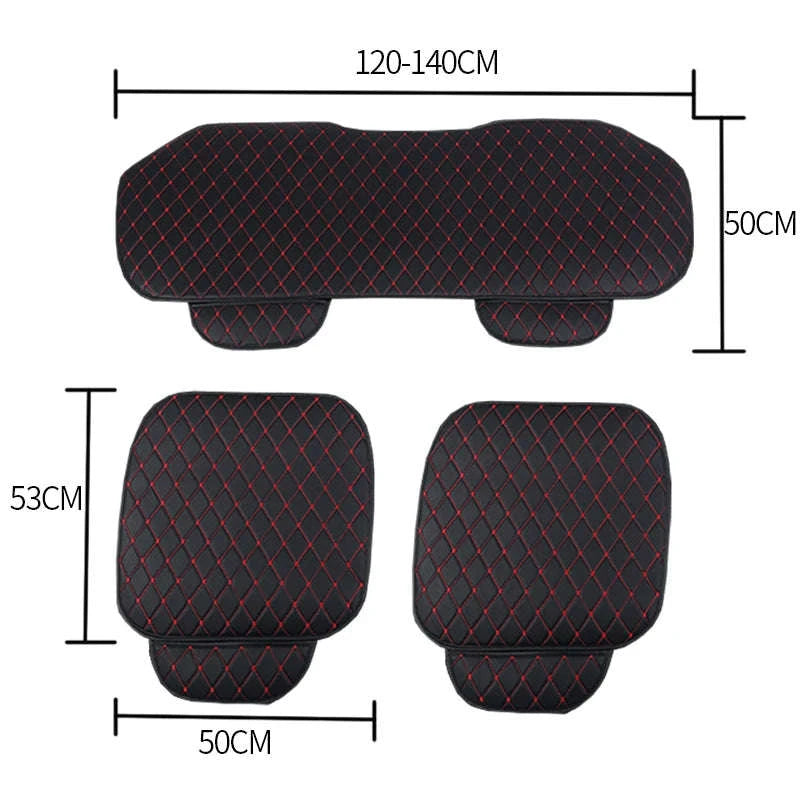 Universal PU Leather Car Seat Cover-1Pc Front Red Line