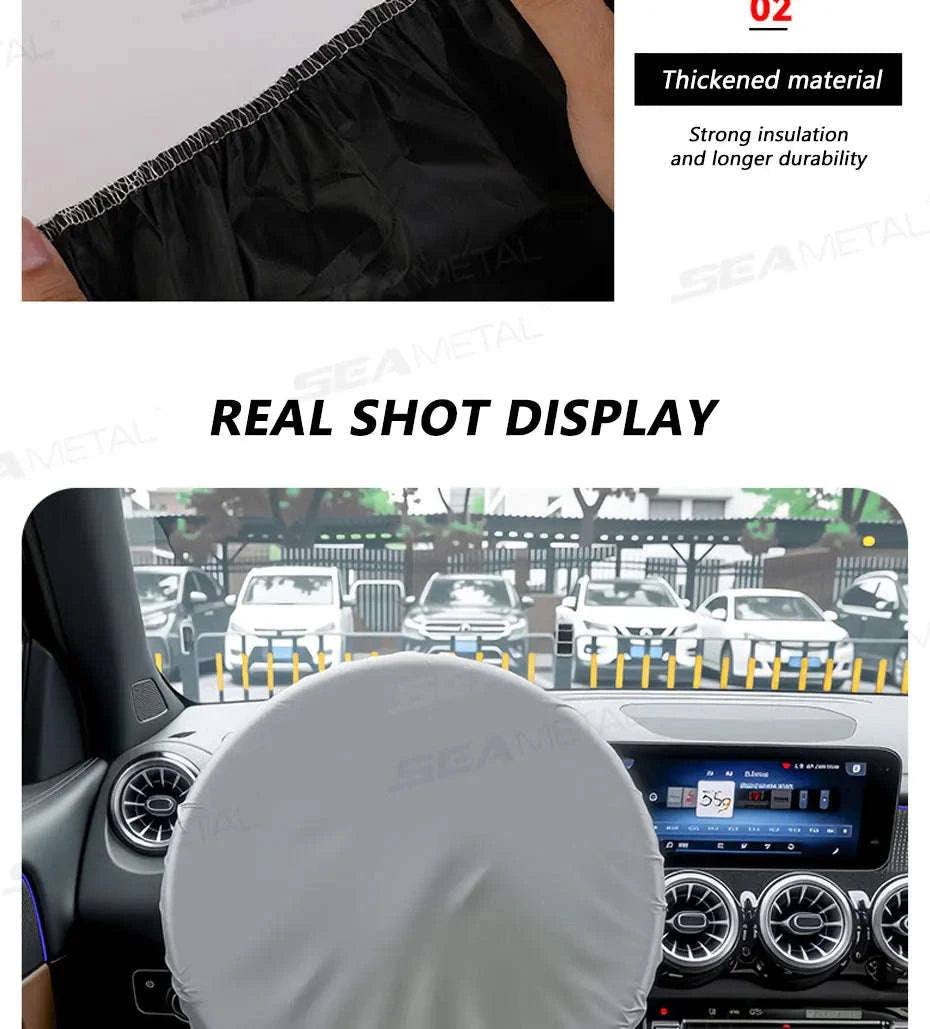 Universal Steering Wheel Sunshade Cover-1pc
