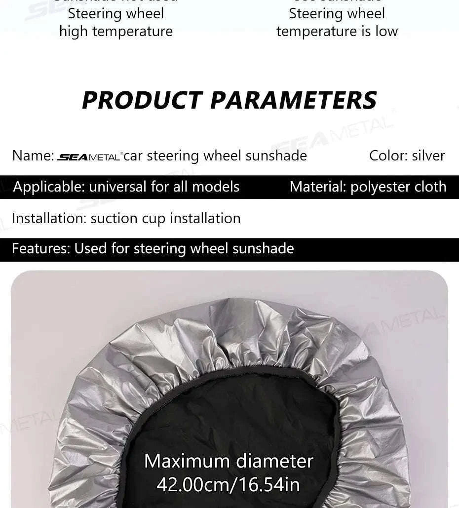 Universal Steering Wheel Sunshade Cover-1pc