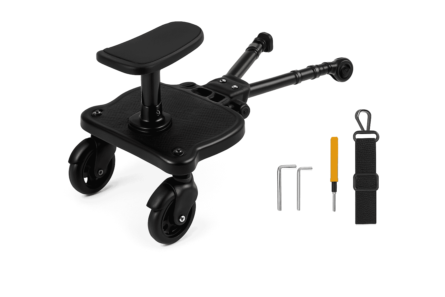 Universal Stroller Ride On Board with Seat for Kids 2–6 Years-black / france