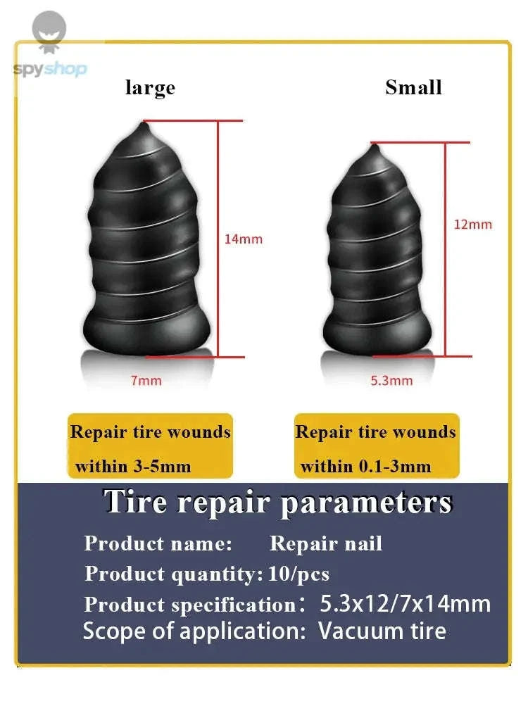 Universal Tire Repair Rubber Nail Set-5S5L Mix