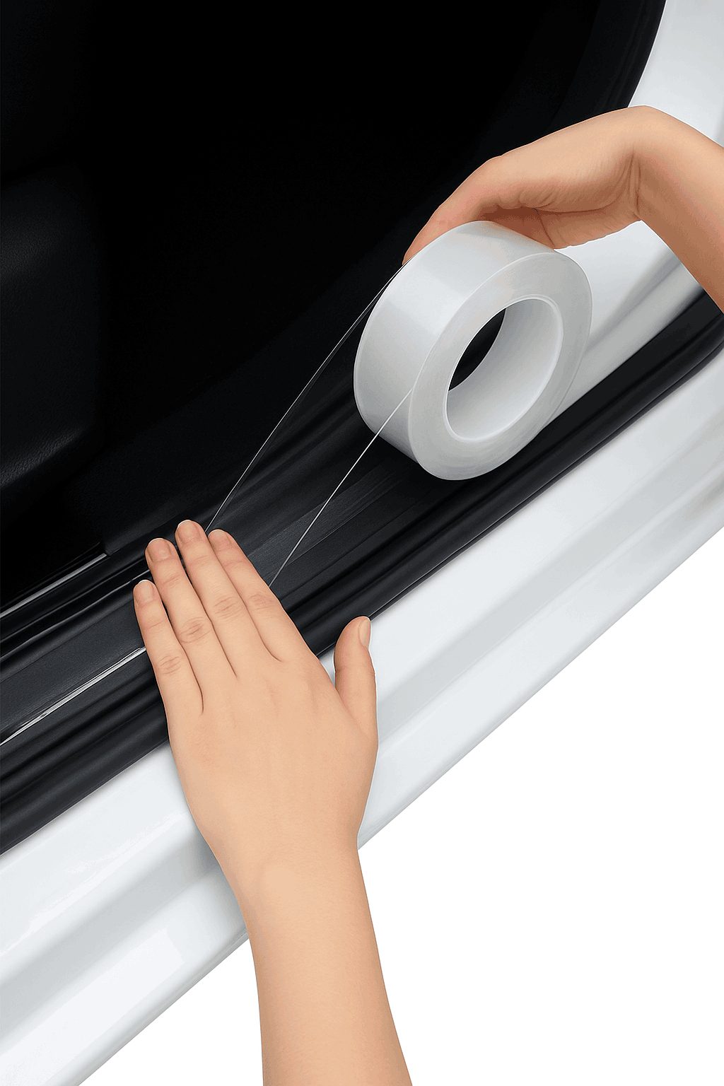 Universal Transparent Car Door Edge Protector Film-Carbon fiber 30mm / 3m