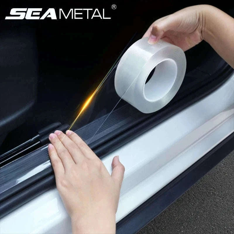 Universal Transparent Car Door Edge Protector Film-Carbon fiber 30mm / 3m