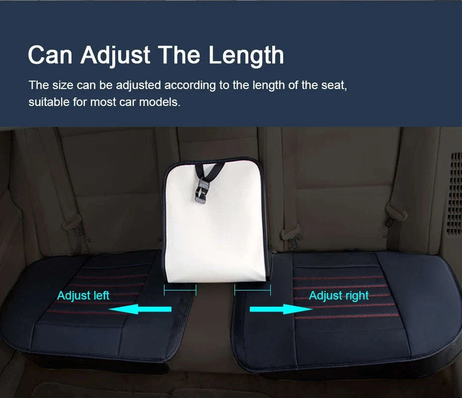 Universal Wrapped Car Seat Cover Breathable Wear-Resistant PU Leather-Red rear 1pc