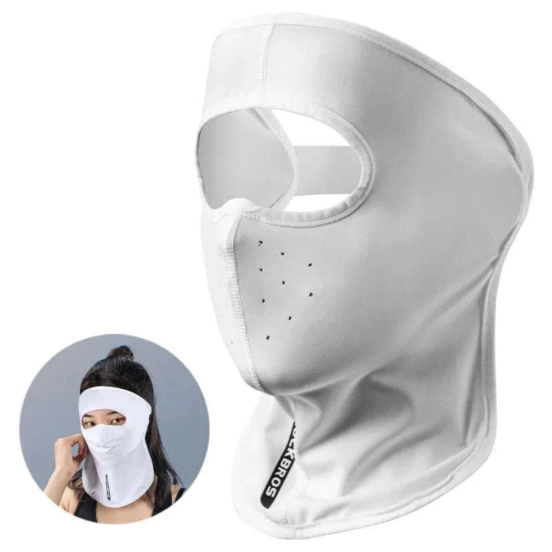 UPF 50+ Sun Protection Face Mask Breathable Ice Silk Cycling Scarf-MZ002W / One Size