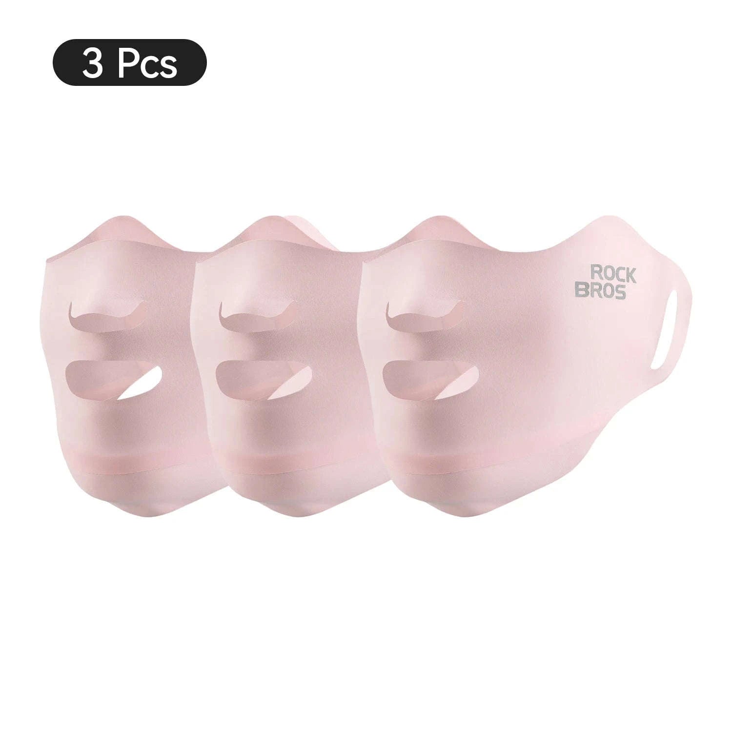 UPF50+ Ice Silk Cycling Face Mask for Sun Protection-1pcs KZ018-bk
