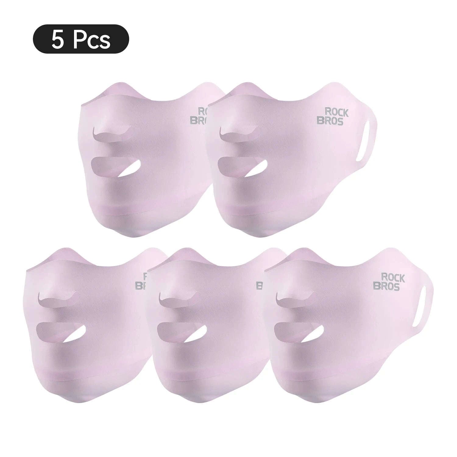 UPF50+ Ice Silk Cycling Face Mask for Sun Protection-1pcs KZ018-bk