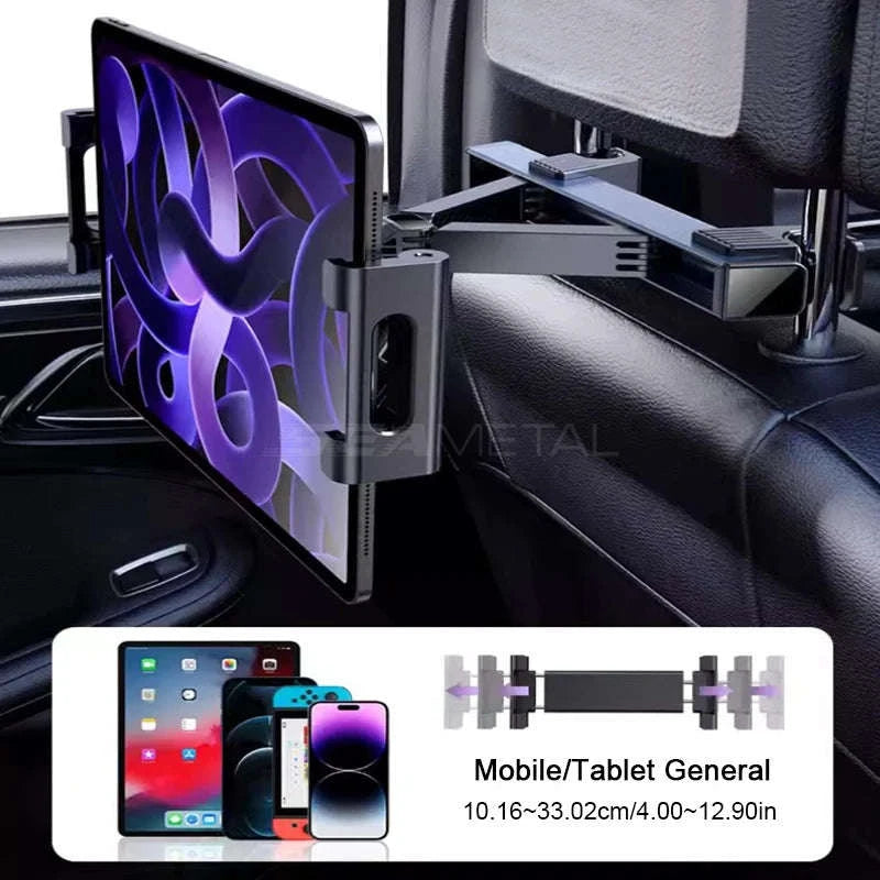 Upgraded Car Headrest Phone Holder for 4-12.9 Inch Devices-1pc
