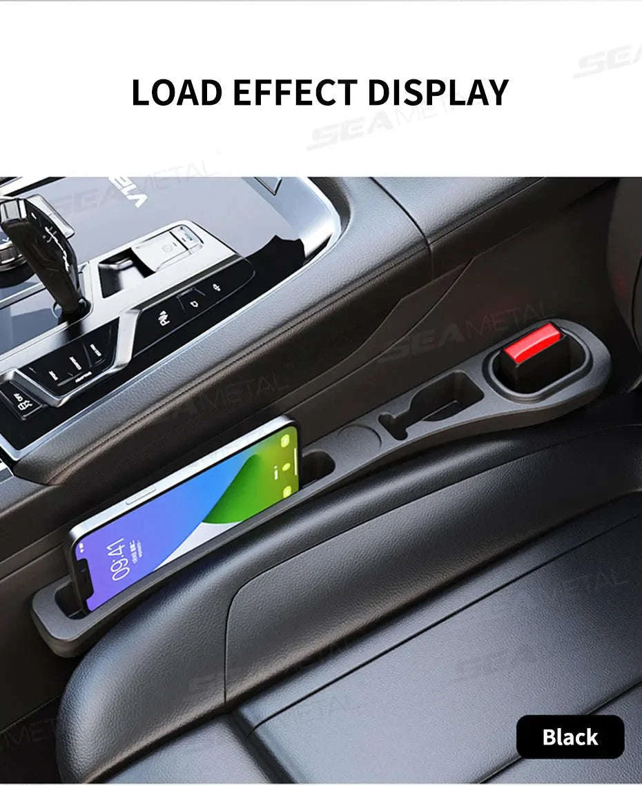 Upgraded Car Seat Gap Filler 2 Pcs Center Console Side Crevice Filler Strip-Brown 2pcs