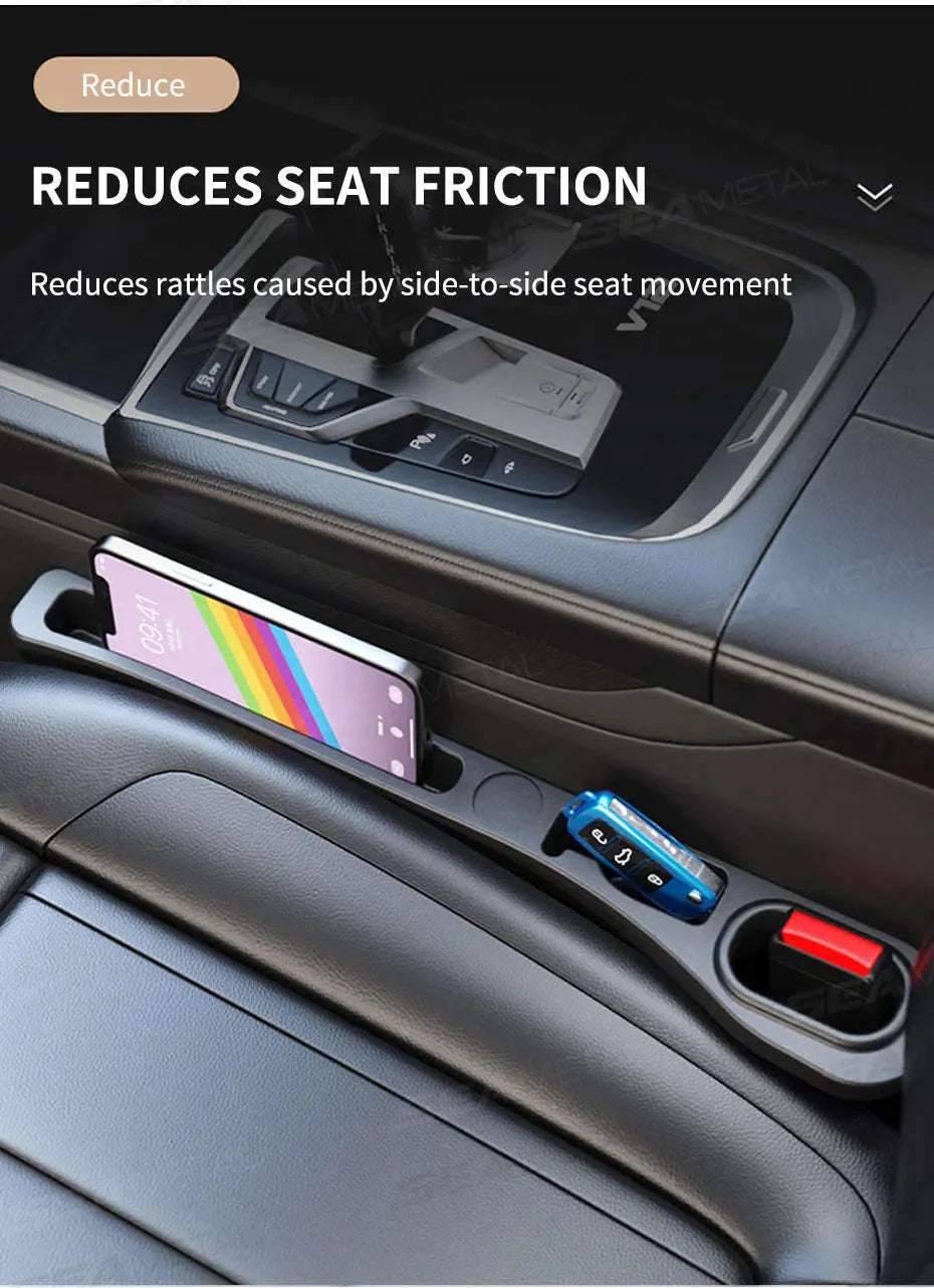 Upgraded Car Seat Gap Filler 2 Pcs Center Console Side Crevice Filler Strip-Brown 2pcs