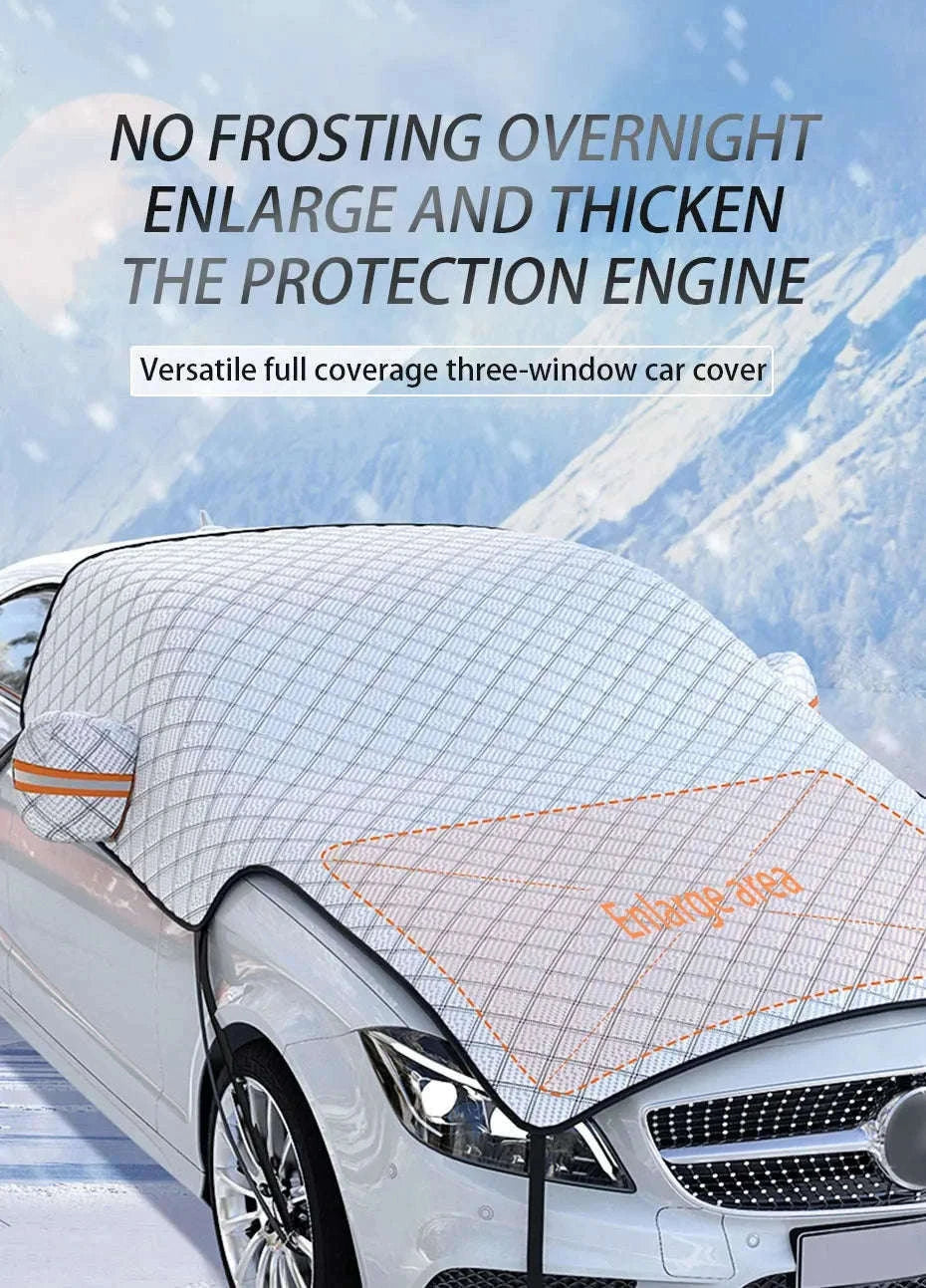 Upgraded Car Window Snow Cover with Hood Cover-Upgraded version