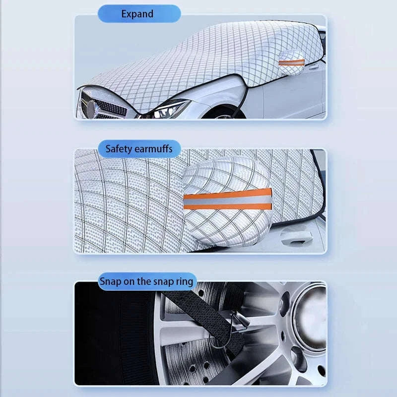 Upgraded Car Window Snow Cover with Hood Cover-Upgraded version