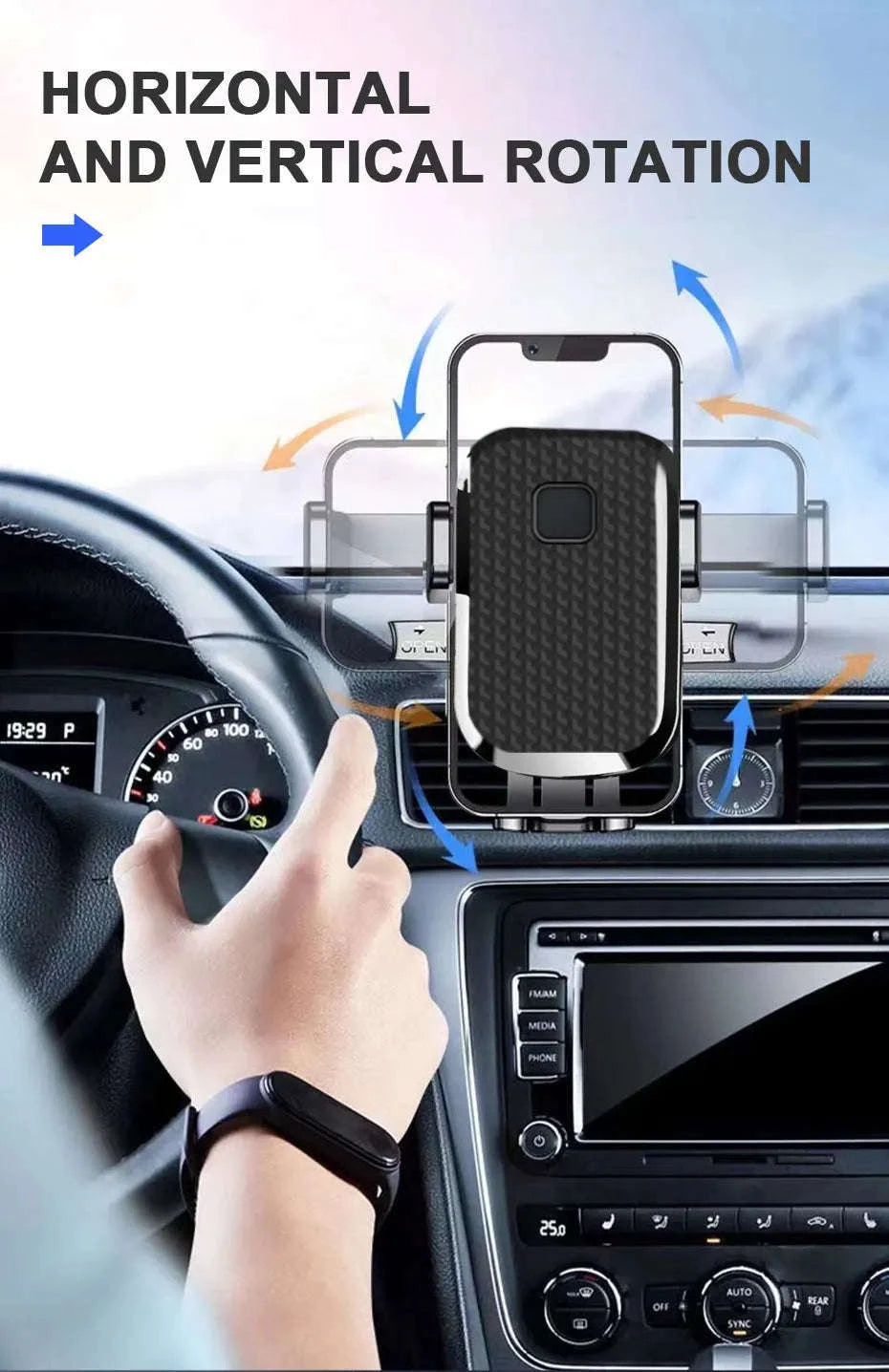Upgraded Hook Car Phone Holder Air Vent Mount 360-Degree Rotation-Phone Holder