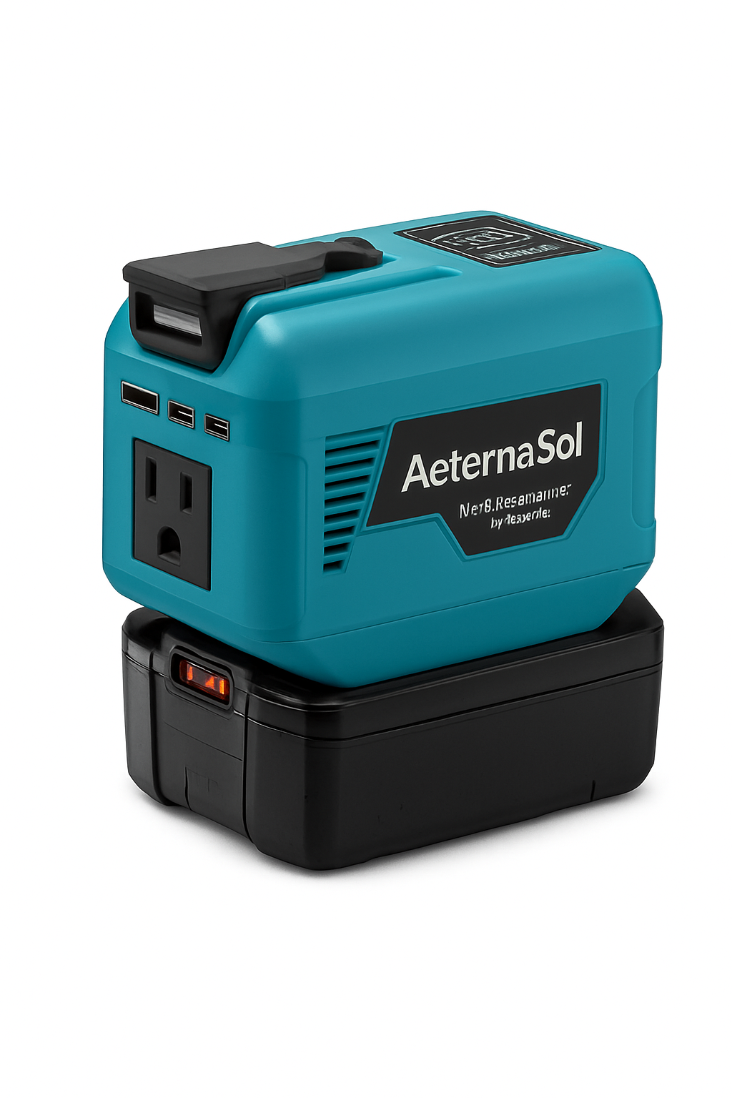 Инвертор с мощност 250W за 18V/20V батерия с 110V променлив ток, USB-C, USB и LED светлина