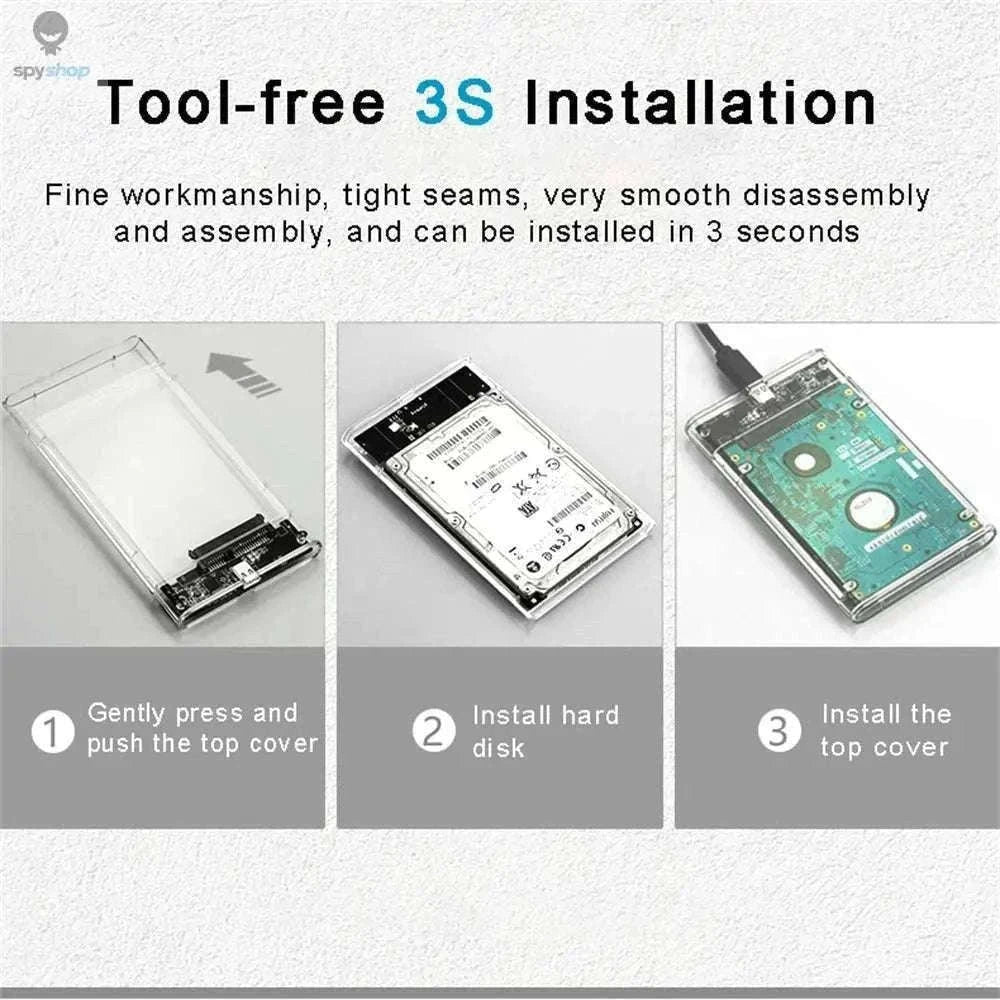 USB 3.0 2.5-Inch SATA HDD Enclosure with Tool-Free Setup-USB 3.0 to type c