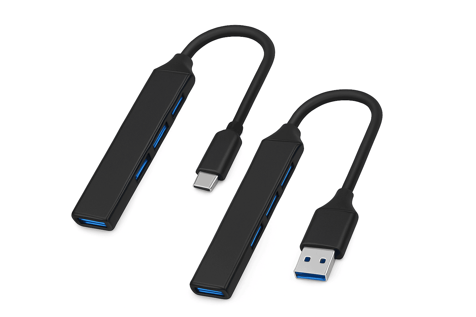 USB 3.0 Hub with 4 High-Speed Ports for Laptop and Desktop-USB Gray