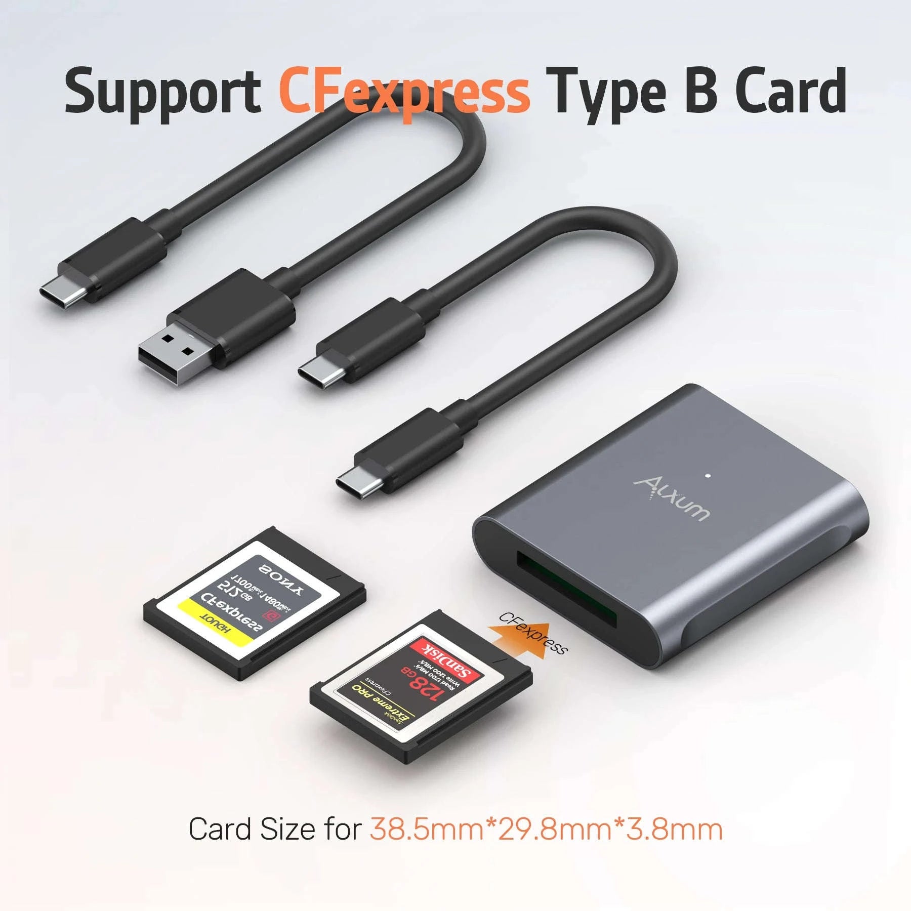 USB-C CFexpress Type B Card Reader 10Gbps Aluminum Adapter-R1005A