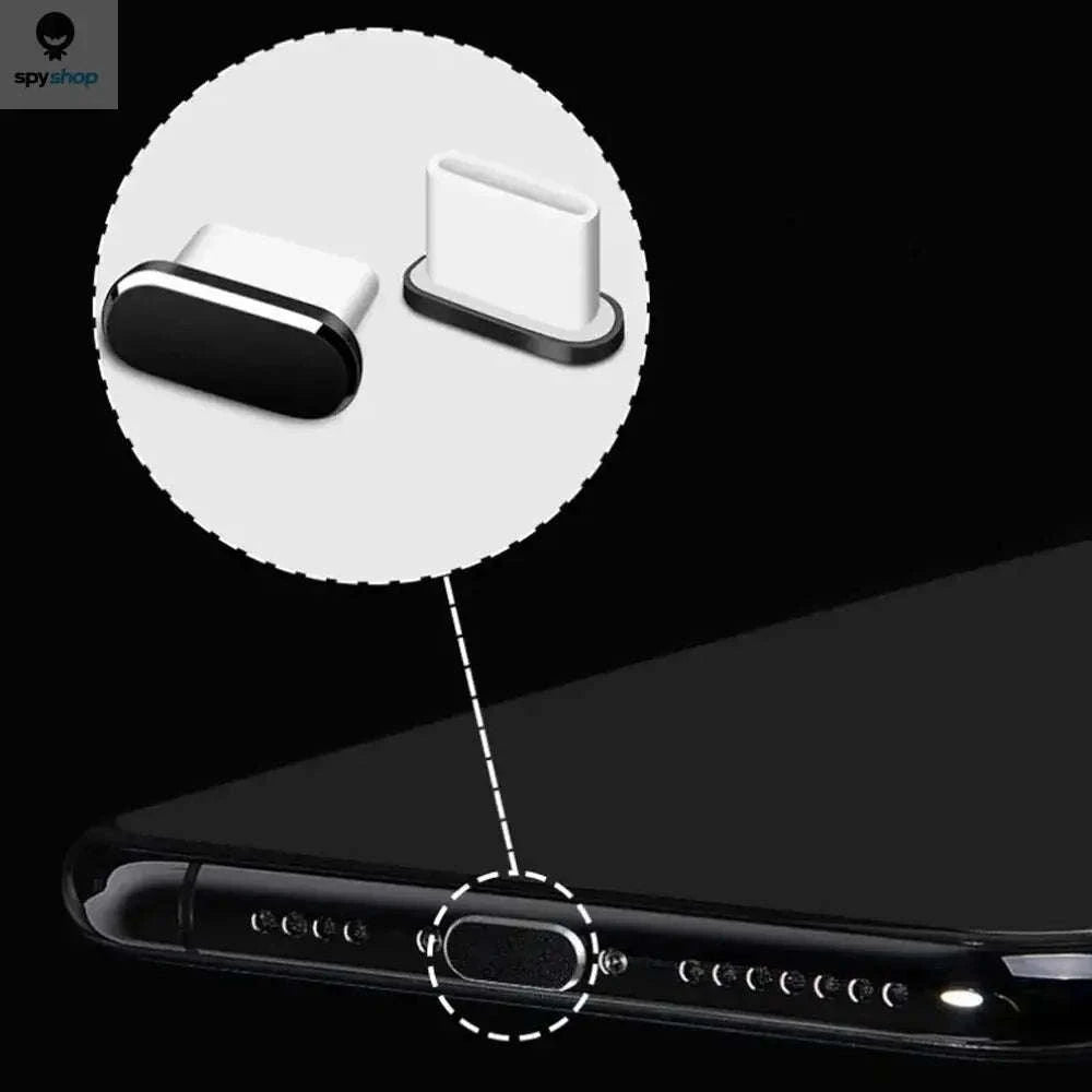 USB‑C Dust Plug Set – Metal Port Covers with Cleaning Brush for Universal Protection-Silver