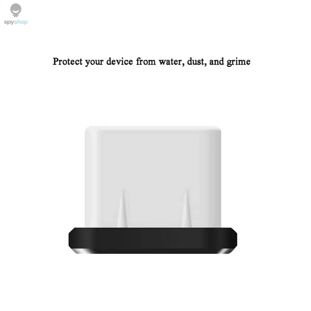 USB‑C Dust Plug Set – Metal Port Covers with Cleaning Brush for Universal Protection-Silver