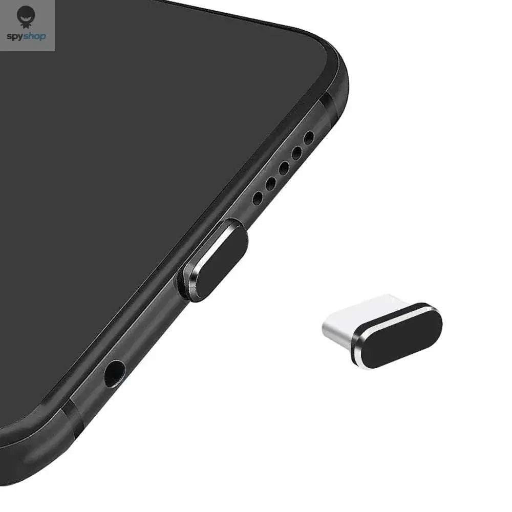 USB‑C Dust Plug Set – Metal Port Covers with Cleaning Brush for Universal Protection-Silver