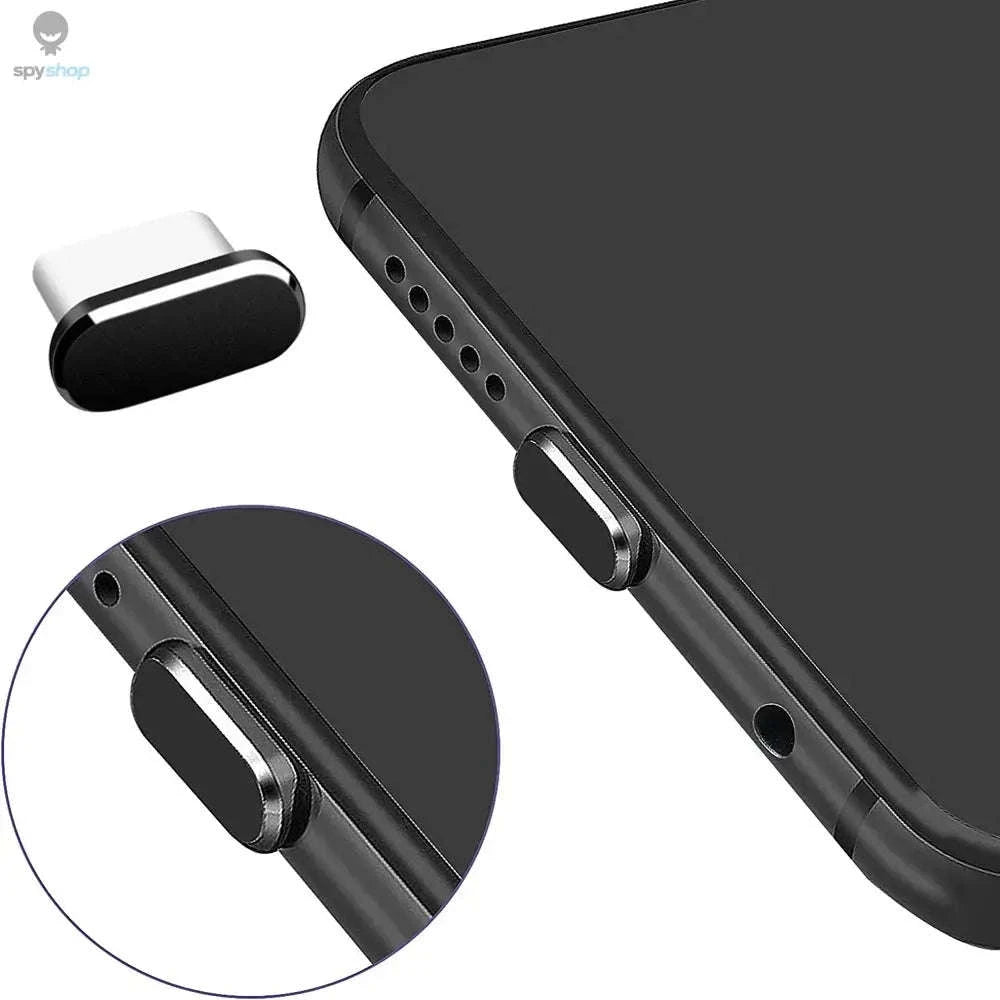 USB‑C Dust Plug Set – Metal Port Covers with Cleaning Brush for Universal Protection-Silver