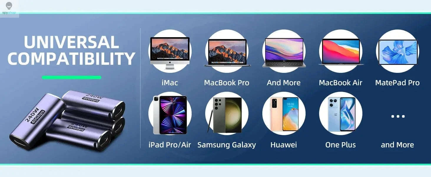 USB C Female to Female Adapter with 240W PD and 40Gbps Speed-1x CM-CM 240 ZT