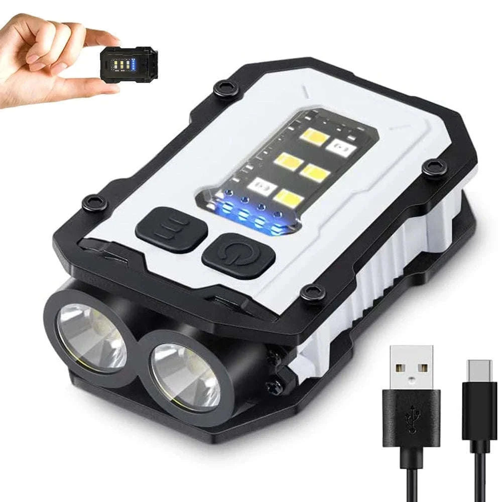 USB C Rechargeable Mini Keychain Flashlight-Black