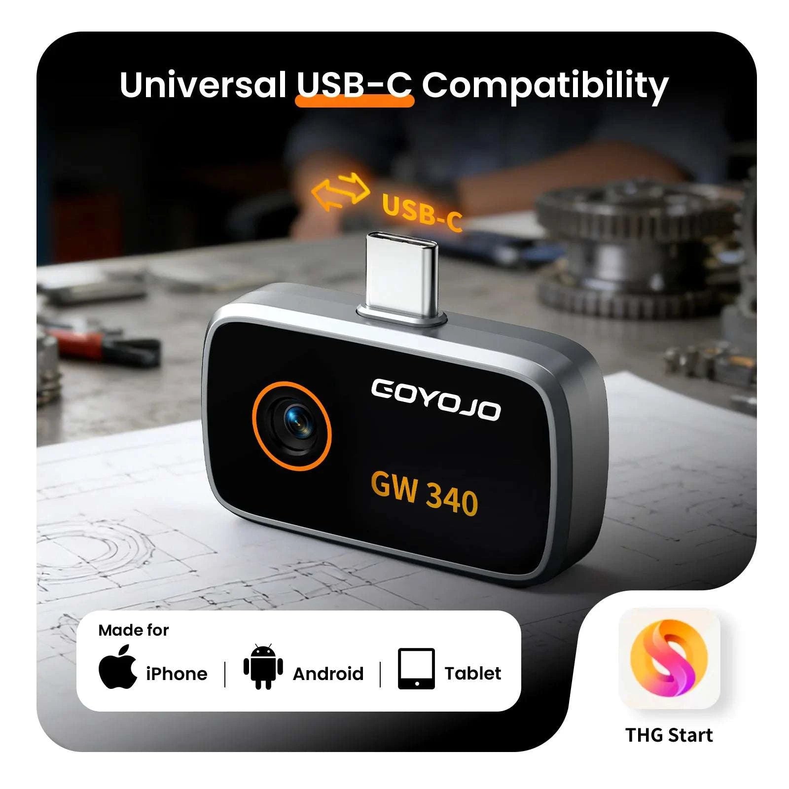 USB-C Thermal Camera 512x384 for iPhone 15+ & Android-GW340 / United States