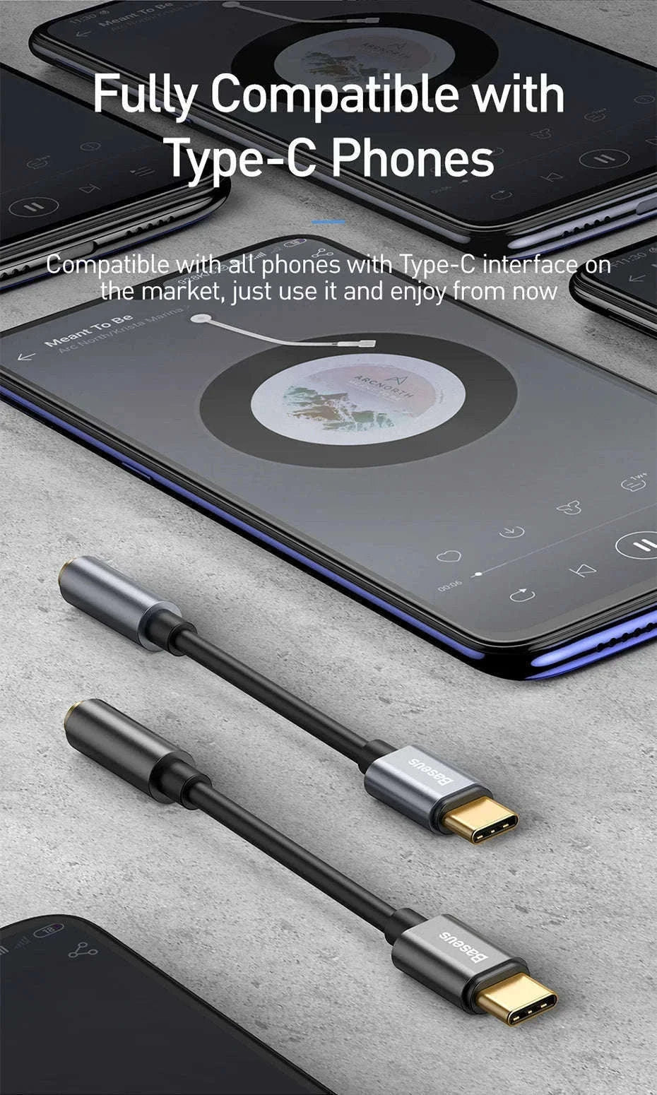 USB-C to 3.5mm Earphone Jack Adapter-Black