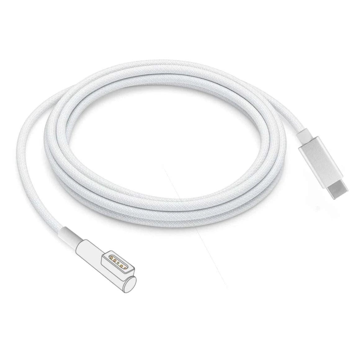 USB-C to MagSafe Cable for MacBook Air/Pro 45W 60W 85W-Mag1 L-Braided Cable / 1.8m