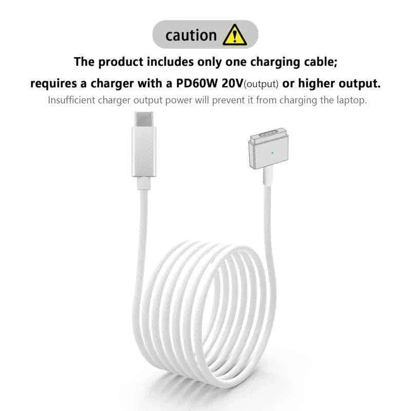 USB-C to MagSafe Cable for MacBook Air/Pro 45W 60W 85W-Mag1 L-Braided Cable / 1.8m