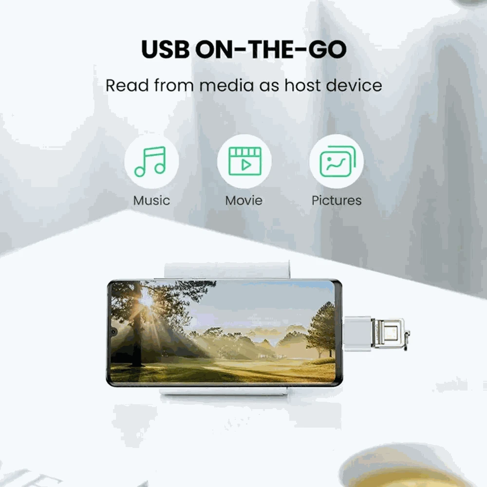 USB-C to USB 3.0 OTG Adapter – High-Speed Transfer and Universal Compatibility-1PCS White