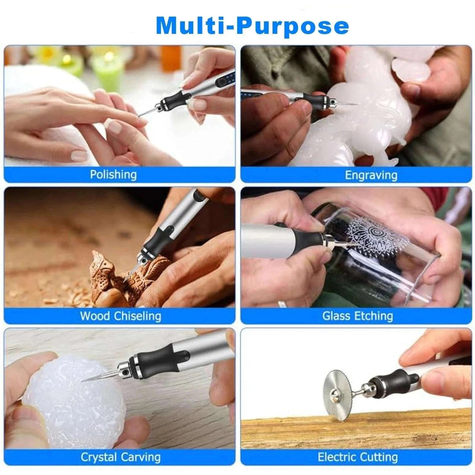 USB Cordless Rotary Tool Kit for Precision DIY and Crafting-30pcs