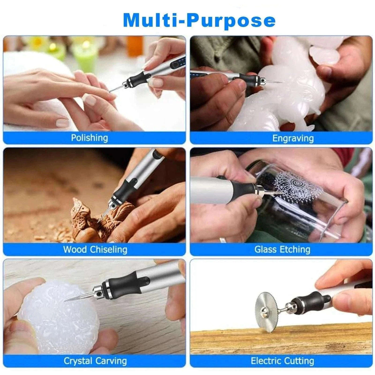 USB Cordless Rotary Tool Kit for Precision DIY and Crafting-30pcs