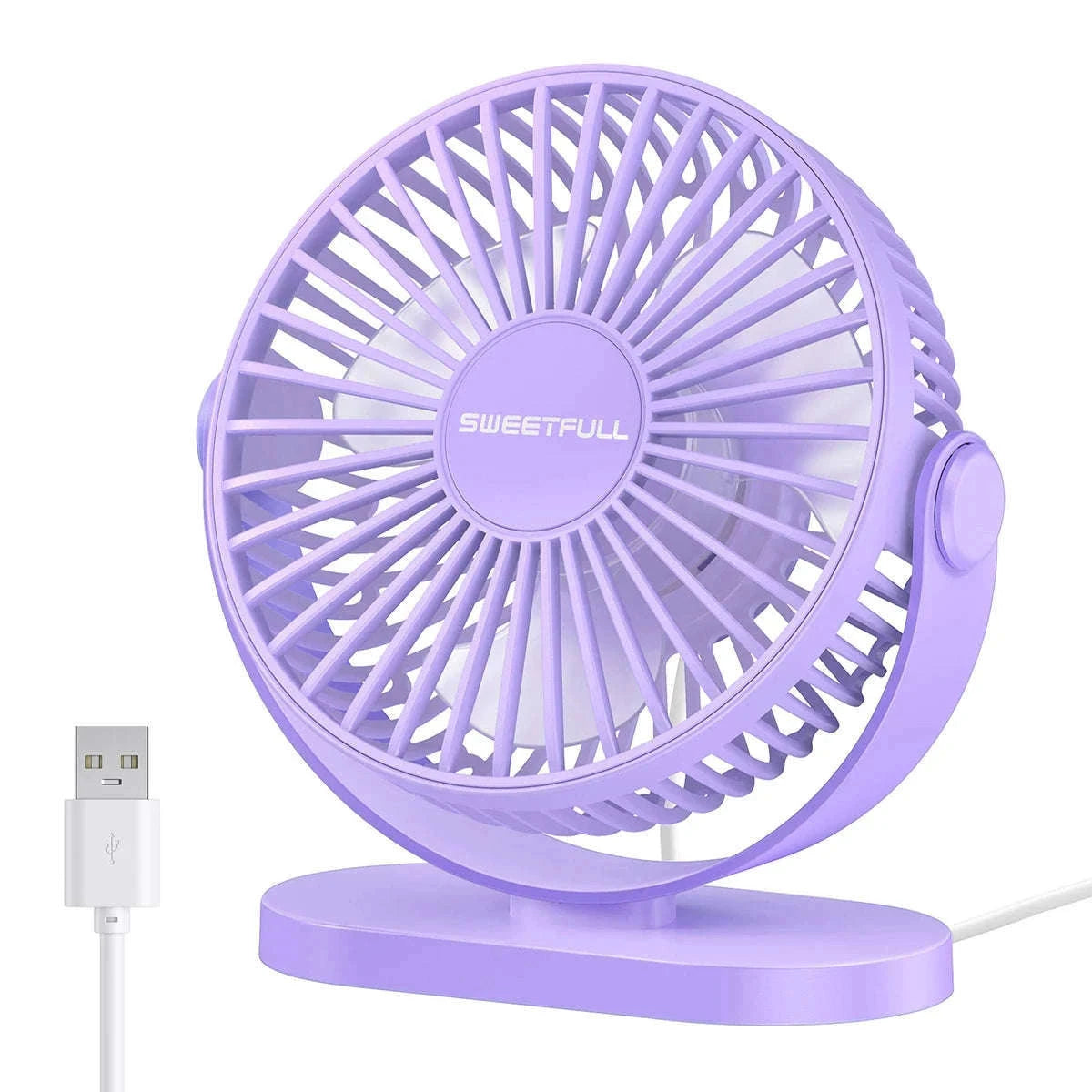 USB Desktop Wall Mounted Mini Fan, 3-Speed Quiet Cooling Fan-Black