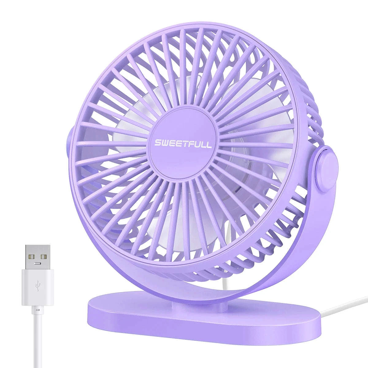 USB Desktop Wall Mounted Mini Fan, 3-Speed Quiet Cooling Fan-Black