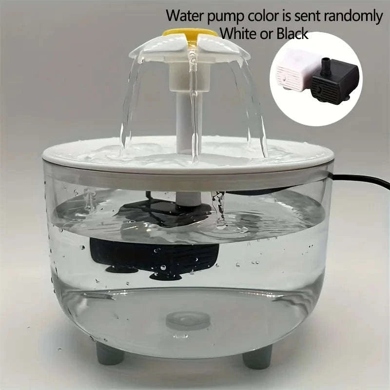 USB Electric Pet Water Fountain 1L Automatic Cat Drinking Dispenser-1 / USB Plug DC5V / 1L