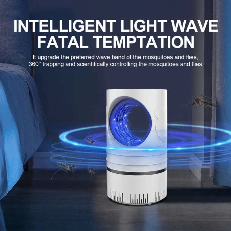 USB Mosquito Killer Lamp with 368nm UV LED Trap-WHITE