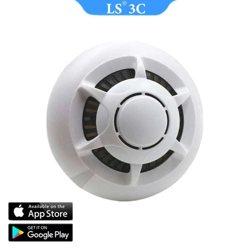 USB-Powered Ceiling Alarm Kit for Smart Home Security Protection-Add 64GB card