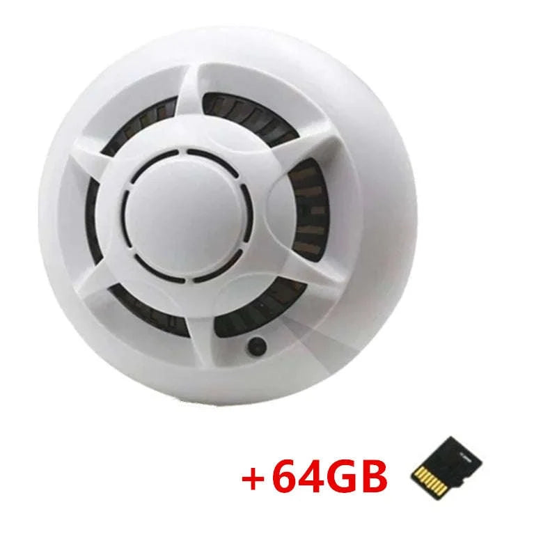 USB-Powered Ceiling Alarm Kit for Smart Home Security Protection-Add 64GB card