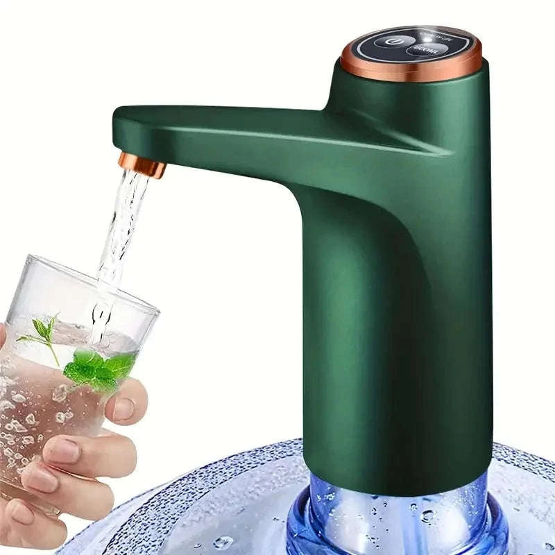 USB Rechargeable 5 Gallon Water Dispenser Pump with One-Touch Operation-United States / WHITE